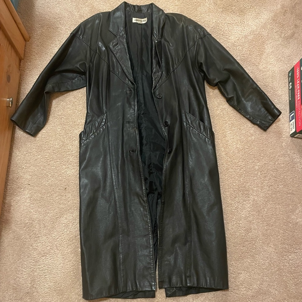 Split End Ltd. Leather Coat